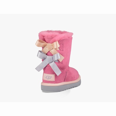 Botas UGG Bailey Bow II Criança Rosa/Azuis | PT-FWQCG